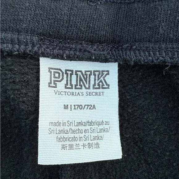 PINK Victoria's Secret Black Women’s Joggers Size Medium - Picture 2 of 4